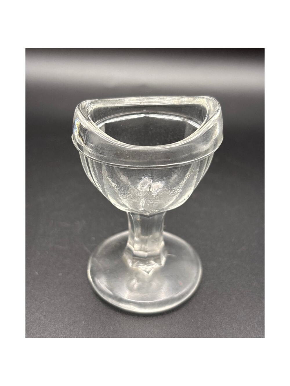 Antique Clear Glass Eye Wash Cup Optical Glass Collectible Medical Apothecary